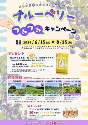 COME※COME吉備中央町 ブルーベリーつみつみキャンペーン