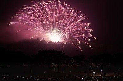 浅川の花火