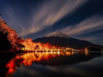 山中湖の紅葉