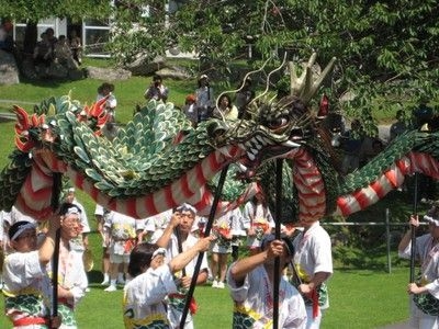 金華山龍神まつり　奉納　龍（蛇）踊り