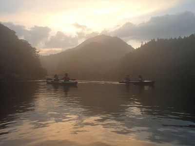 夏の夕涼み カヌー カヤック体験　碓氷 軽井沢　アウトドア 自然体験