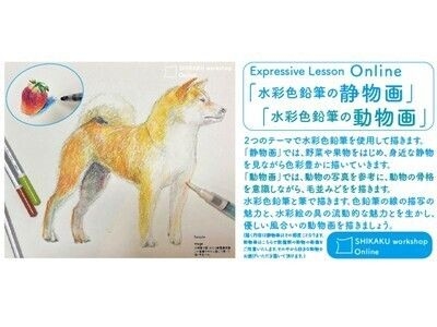 はじめての水彩色鉛筆講座「動物画」（「静物画」）