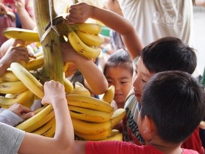 FC東京「フレッシュ・デルモンテ 親子でバナナもぎとり体験ブース」