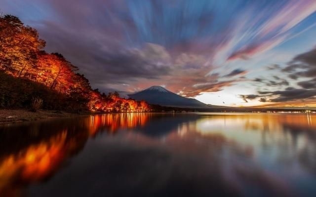 山中湖夕焼けの渚・紅葉まつり