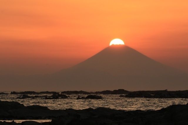 ダイヤモンド富士　伊戸地区